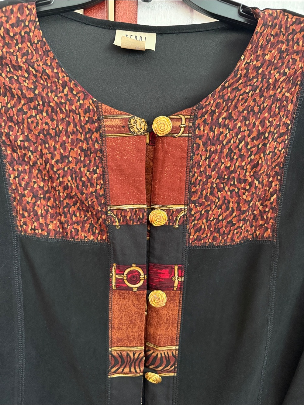 Vintage Teddi Brand Set with Rust and Burnt Orange, size 1X - Picture 3 of 13